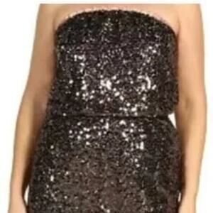 DKNY Sequin Cocktail Sleeveless Dress With Optional Straps Womens Plus 26W NWT